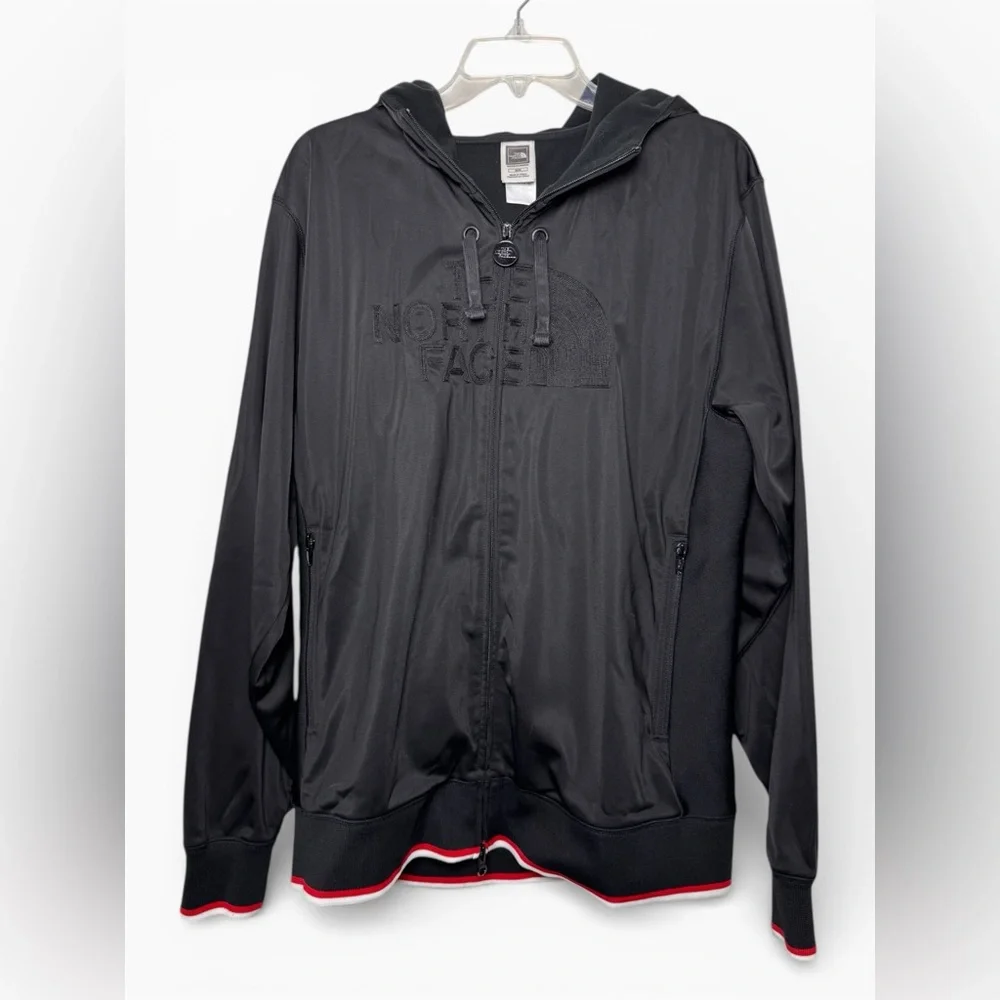 The North Face Men’s Medium Full Zip Hoodie Jacket Black Fleece Lined